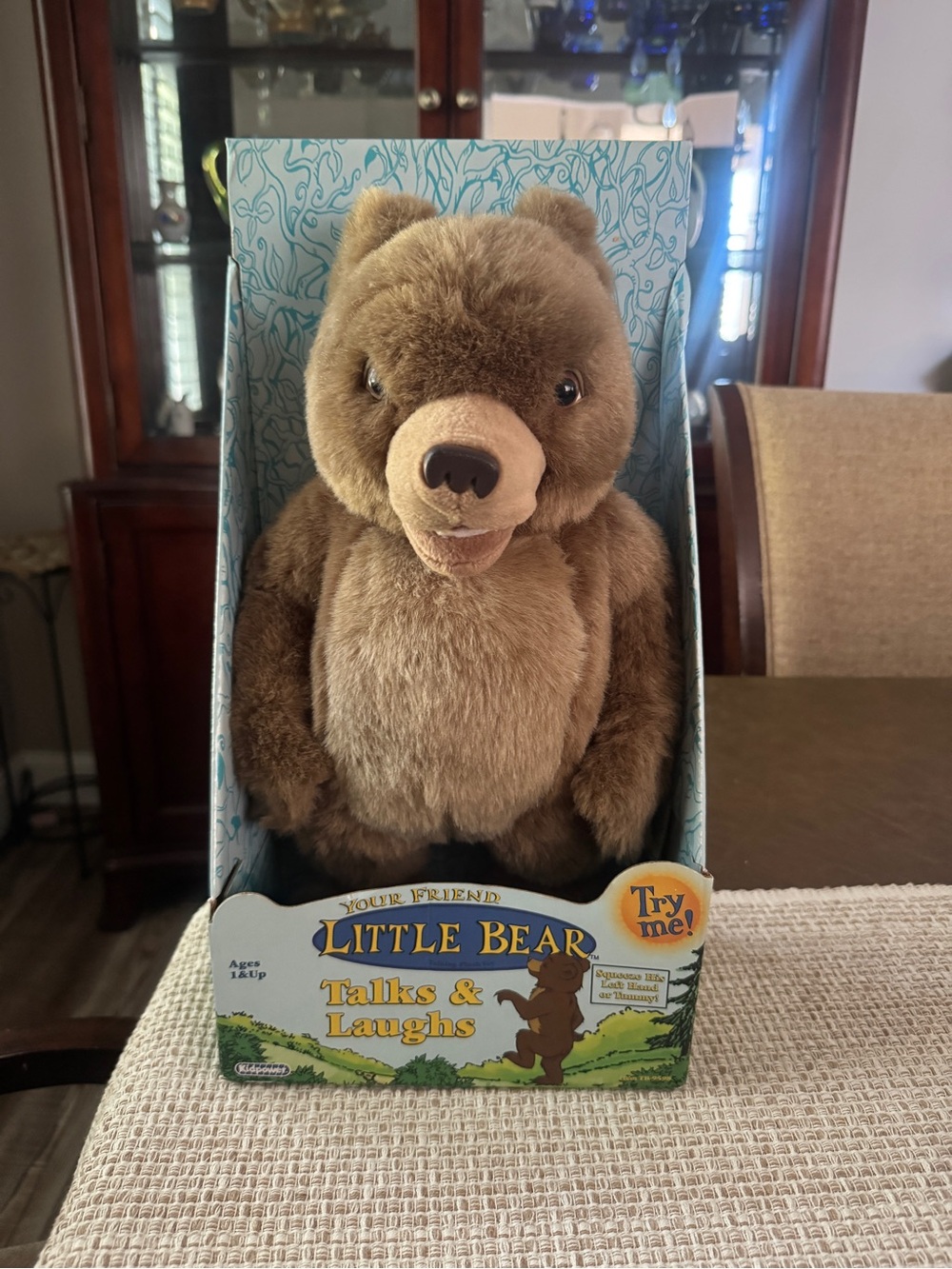 Vintage 1998 Little Bear Talking Plush w/ Original Box WORKS
